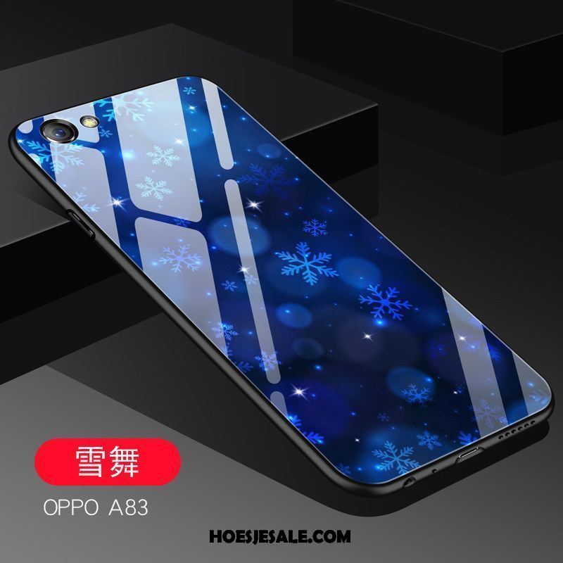 Oppo A83 Hoesje Glas Schrobben Hoes Koel Siliconen Korting