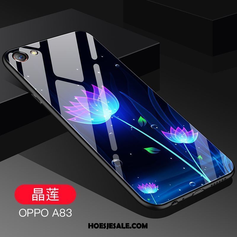 Oppo A83 Hoesje Glas Schrobben Hoes Koel Siliconen Korting