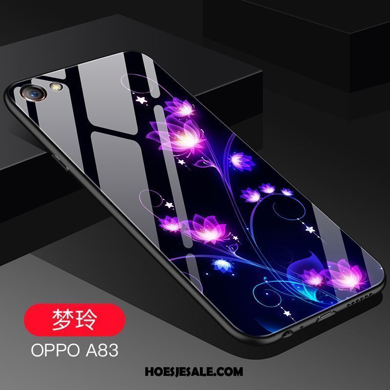 Oppo A83 Hoesje Glas Schrobben Hoes Koel Siliconen Korting