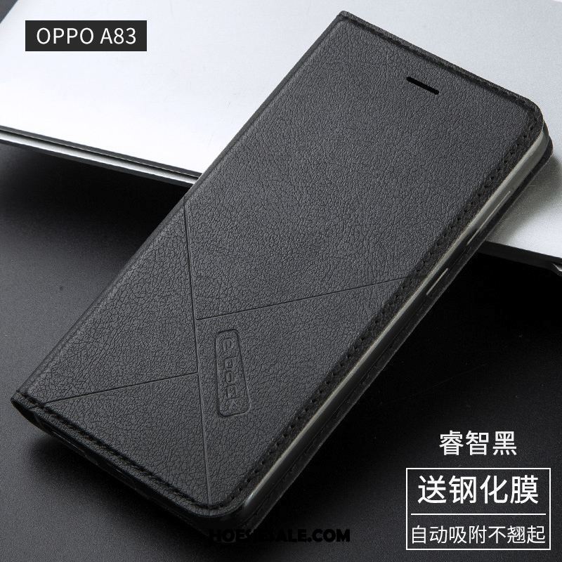 Oppo A83 Hoesje Leren Etui Hoes Rood Mobiele Telefoon Anti-fall Online