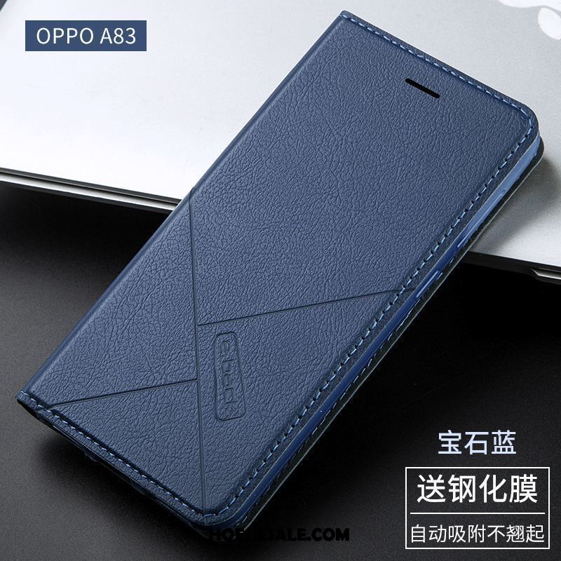 Oppo A83 Hoesje Leren Etui Hoes Rood Mobiele Telefoon Anti-fall Online