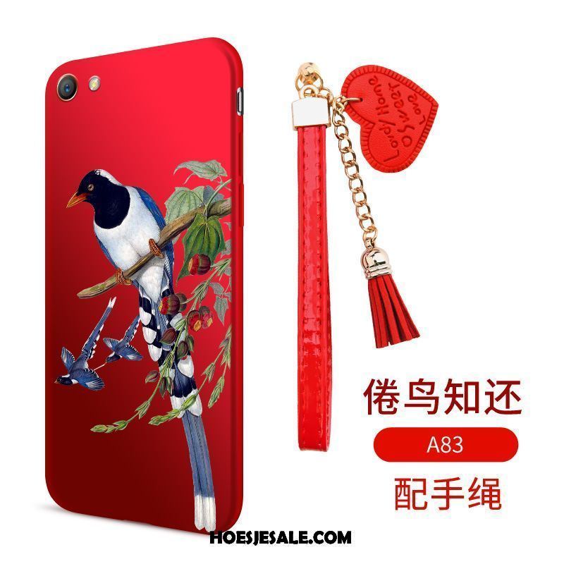 Oppo A83 Hoesje Mobiele Telefoon Bescherming Rood Hoes Anti-fall Online