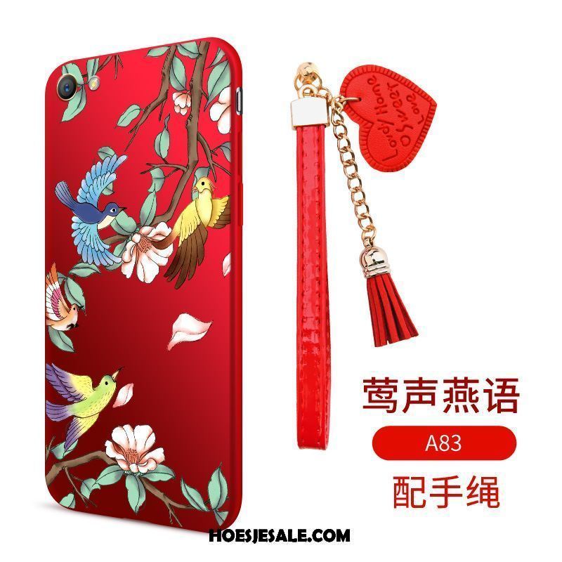 Oppo A83 Hoesje Mobiele Telefoon Bescherming Rood Hoes Anti-fall Online