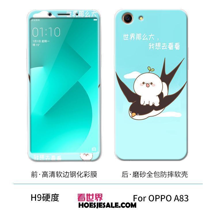 Oppo A83 Hoesje Mobiele Telefoon Wit Skärmskydd Siliconen Zacht Online