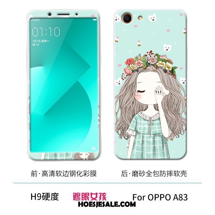 Oppo A83 Hoesje Mobiele Telefoon Wit Skärmskydd Siliconen Zacht Online