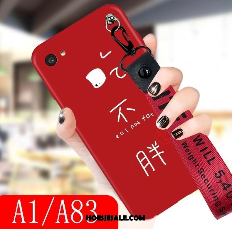 Oppo A83 Hoesje Mode Bescherming Rood Mooie Trend Online