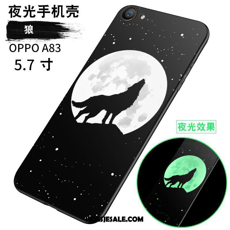 Oppo A83 Hoesje Persoonlijk Lichte En Dun Zwart Anti-fall Lichtende Kopen