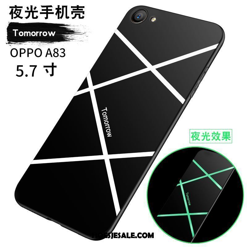 Oppo A83 Hoesje Persoonlijk Lichte En Dun Zwart Anti-fall Lichtende Kopen