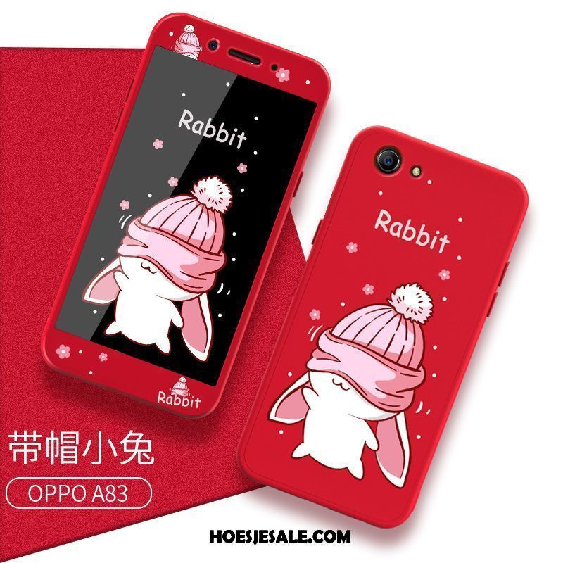 Oppo A83 Hoesje Rood Anti-fall Mobiele Telefoon Zacht Trend Korting