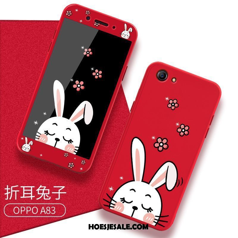 Oppo A83 Hoesje Rood Anti-fall Mobiele Telefoon Zacht Trend Korting