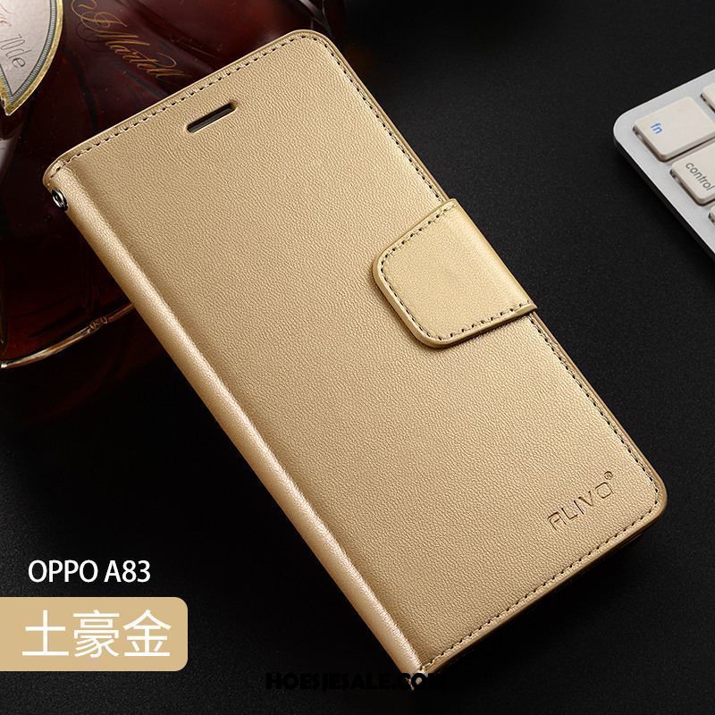 Oppo A83 Hoesje Rood Mobiele Telefoon Folio Leren Etui Bescherming Online