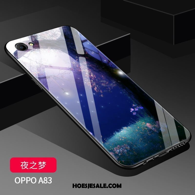 Oppo A83 Hoesje Scheppend Mobiele Telefoon Spotprent Spiegel Wit Kopen