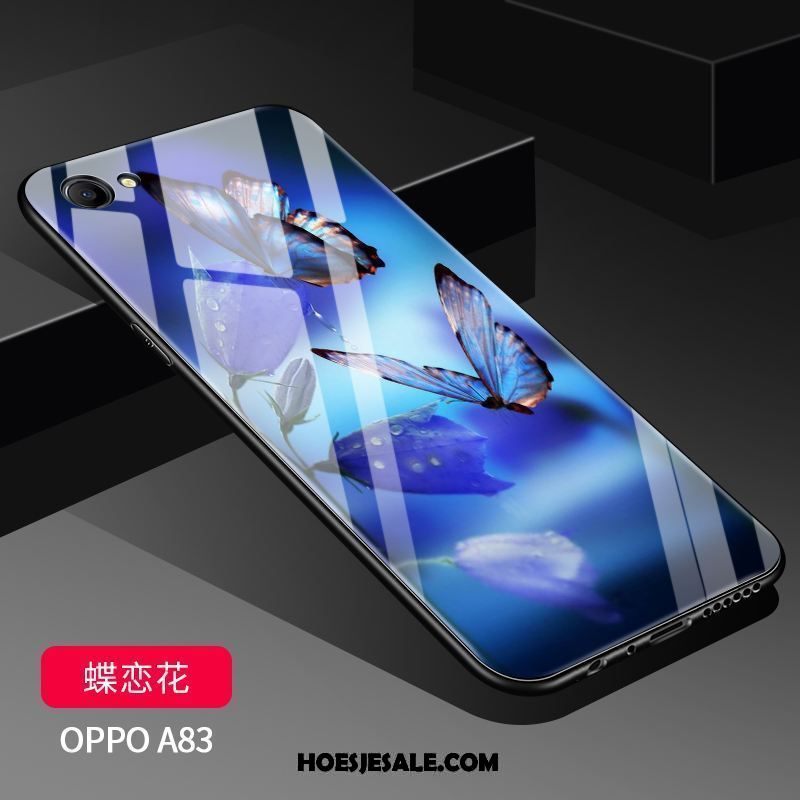 Oppo A83 Hoesje Scheppend Mobiele Telefoon Spotprent Spiegel Wit Kopen