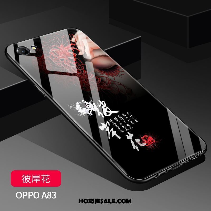 Oppo A83 Hoesje Scheppend Mobiele Telefoon Spotprent Spiegel Wit Kopen