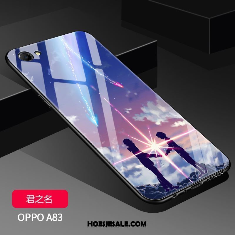 Oppo A83 Hoesje Scheppend Mobiele Telefoon Spotprent Spiegel Wit Kopen