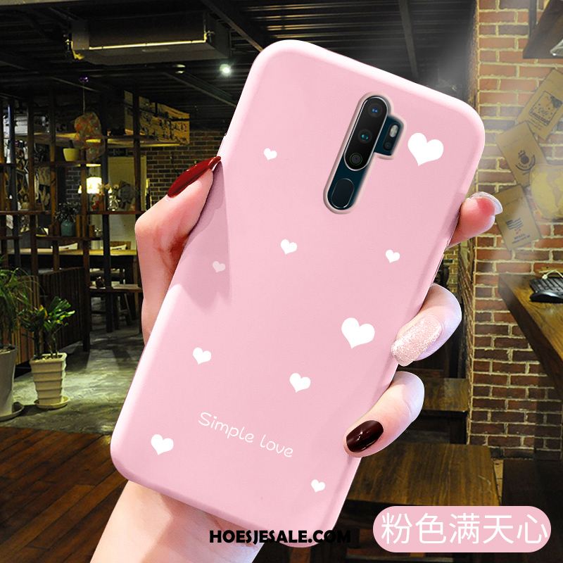 Oppo A9 2020 Hoesje Lovers Liefde Spotprent Schrobben Mobiele Telefoon Kopen