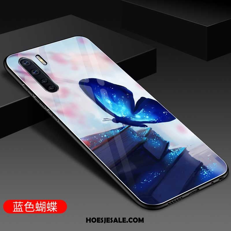 Oppo A91 Hoesje Mobiele Telefoon Siliconen Blauw Persoonlijk Glas Online