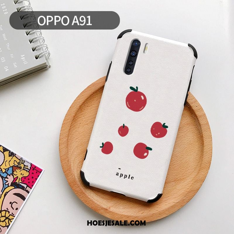 Oppo A91 Hoesje Zijde Bescherming Vers Leren Etui Hoes Korting