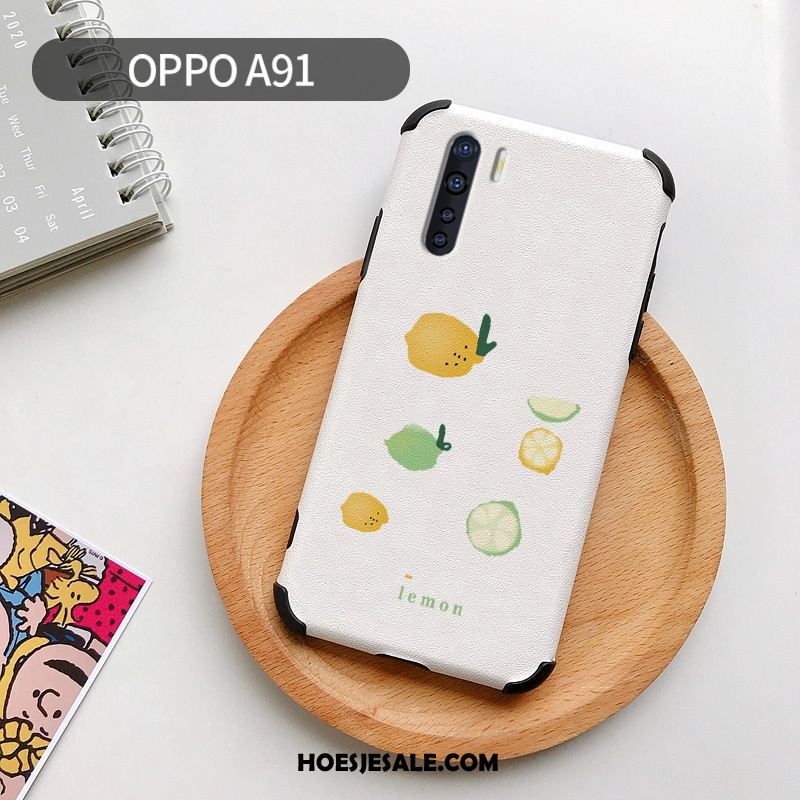 Oppo A91 Hoesje Zijde Bescherming Vers Leren Etui Hoes Korting