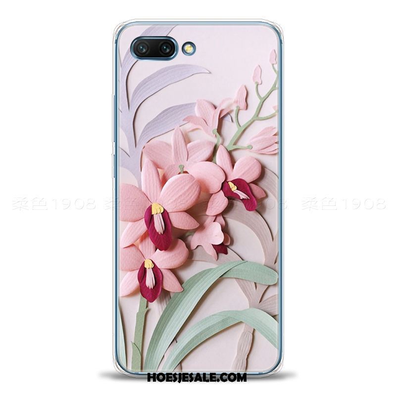 Oppo Ax5 Hoesje Siliconen Kunst Bloemen Hoes Vintage Goedkoop