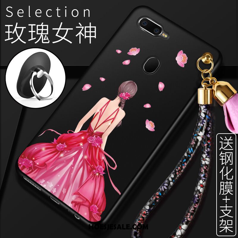 Oppo Ax7 Hoesje Rood Anti-fall Trendy Merk Hemming Bescherming Kopen