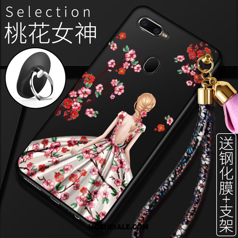 Oppo Ax7 Hoesje Rood Anti-fall Trendy Merk Hemming Bescherming Kopen