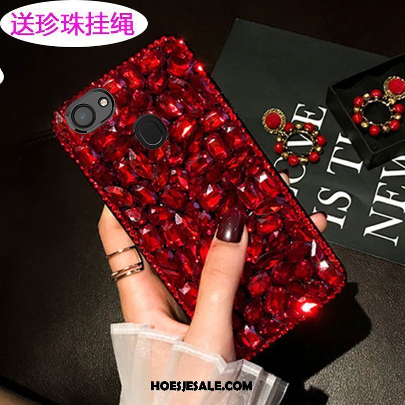 Oppo F5 Hoesje Bescherming Luxe Net Red Met Strass Trend Kopen