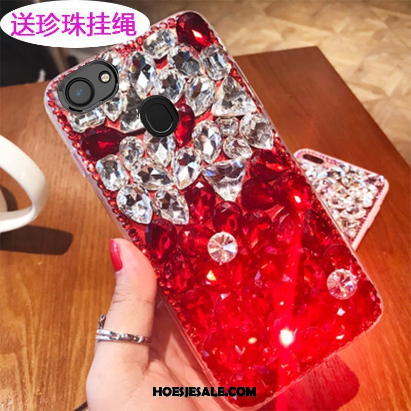 Oppo F5 Hoesje Bescherming Luxe Net Red Met Strass Trend Kopen