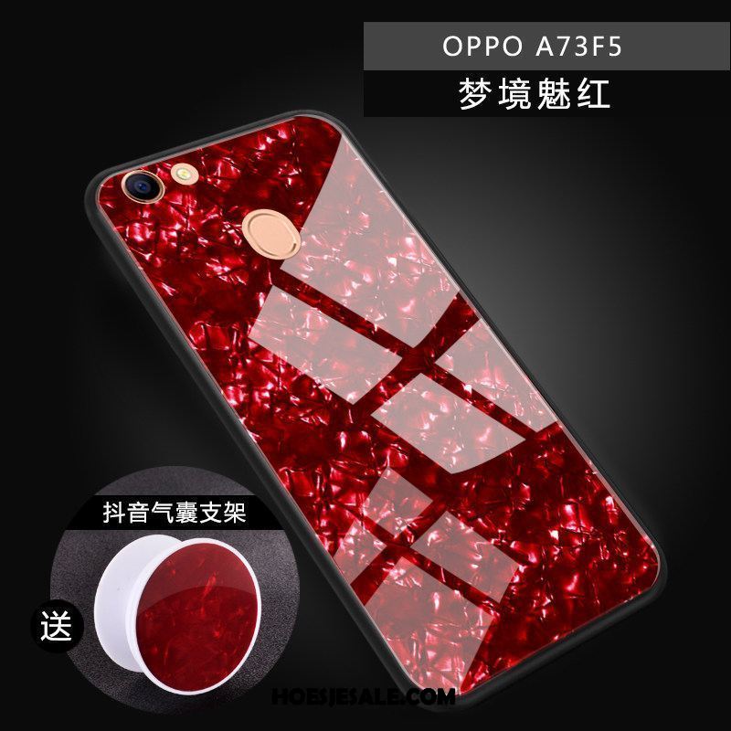 Oppo F5 Hoesje Scheppend Siliconen Bescherming Glas Net Red Korting