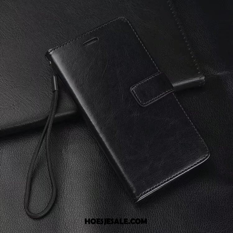 Oppo F5 Hoesje Zacht Leren Etui Donkerblauw Mobiele Telefoon Folio Goedkoop