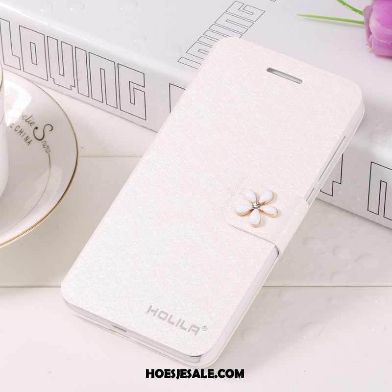 Oppo F5 Youth Hoesje Wit Leren Etui Hoes Clamshell Bescherming Online