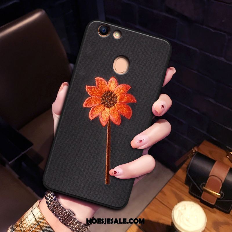 Oppo F5 Youth Hoesje Zacht Borduurwerk Mobiele Telefoon Flanel Bloemen Sale