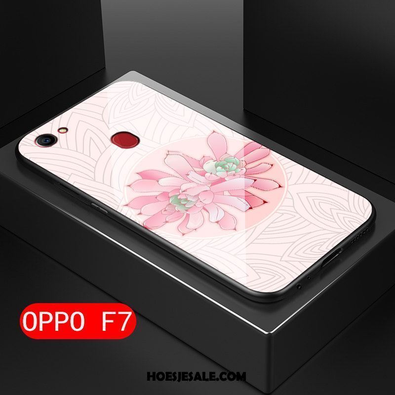 Oppo F7 Hoesje All Inclusive Roze Bescherming Hard Kunst Goedkoop