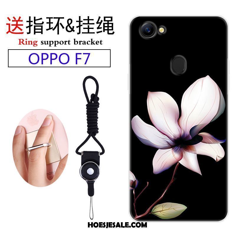 Oppo F7 Hoesje Blauw Zacht Siliconen Bescherming Mooie Goedkoop