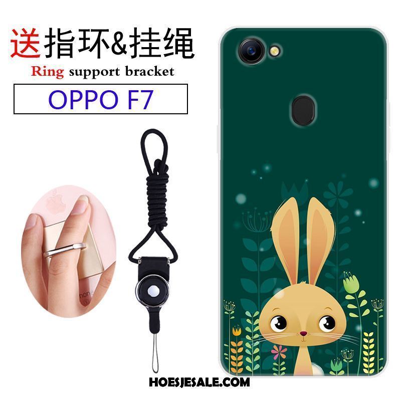 Oppo F7 Hoesje Blauw Zacht Siliconen Bescherming Mooie Goedkoop