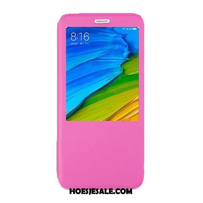 Oppo F7 Hoesje Donkerblauw Zacht Folio Hoes Leren Etui Sale