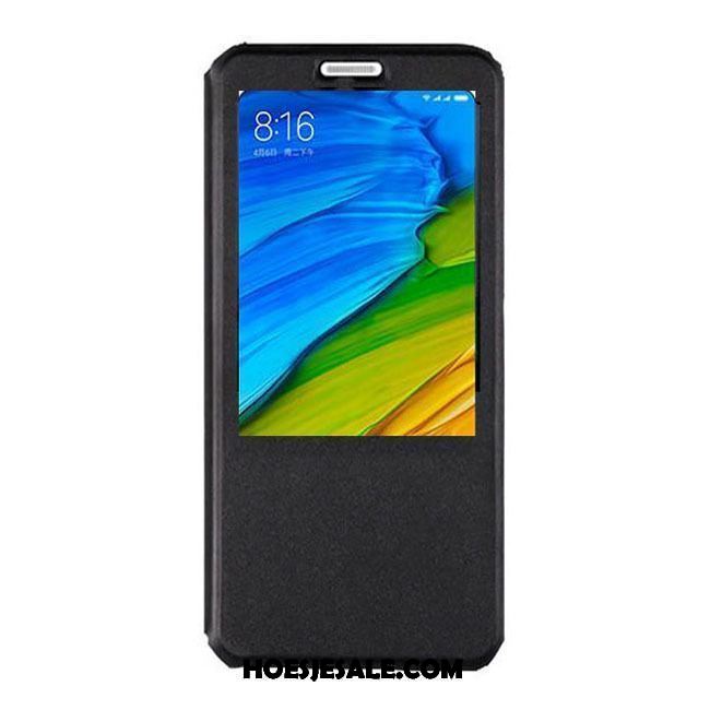 Oppo F7 Hoesje Donkerblauw Zacht Folio Hoes Leren Etui Sale