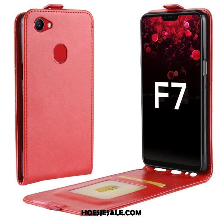 Oppo F7 Hoesje Hoes Folio Bescherming Leren Etui Mobiele Telefoon Goedkoop