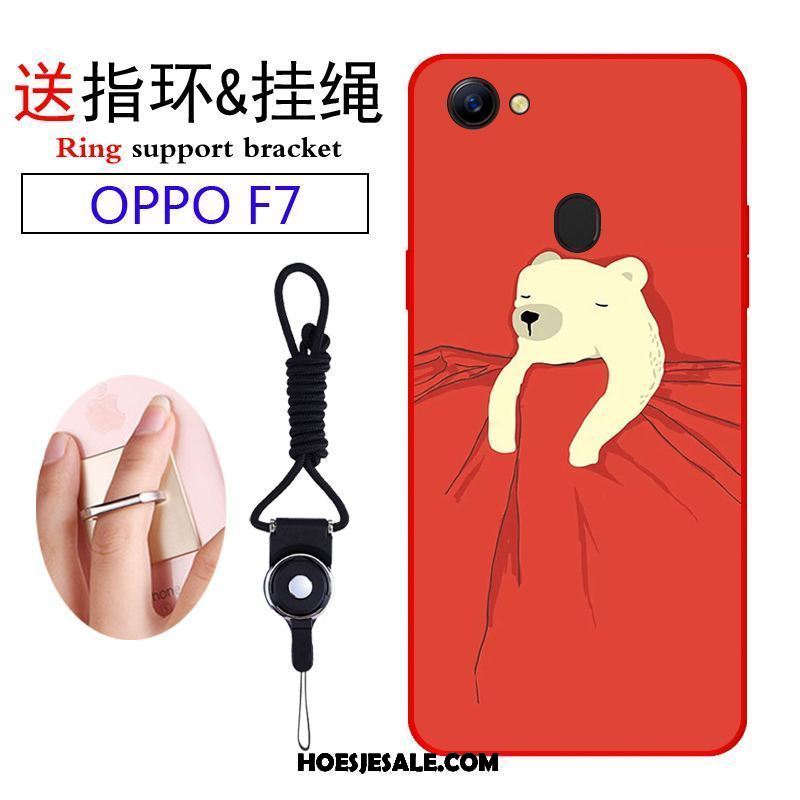 Oppo F7 Hoesje Hoes Zacht Bescherming Rood Persoonlijk Kopen