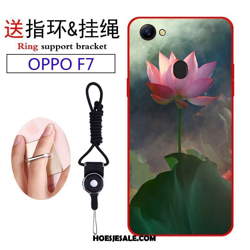 Oppo F7 Hoesje Hoes Zacht Bescherming Rood Persoonlijk Kopen