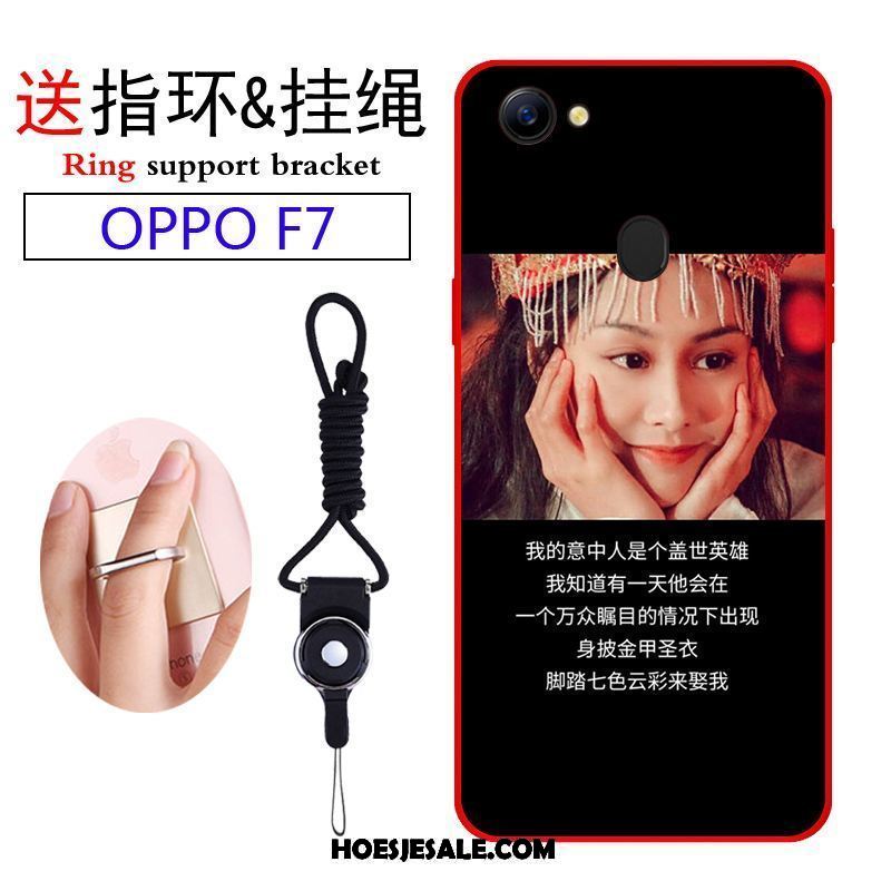 Oppo F7 Hoesje Hoes Zacht Bescherming Rood Persoonlijk Kopen