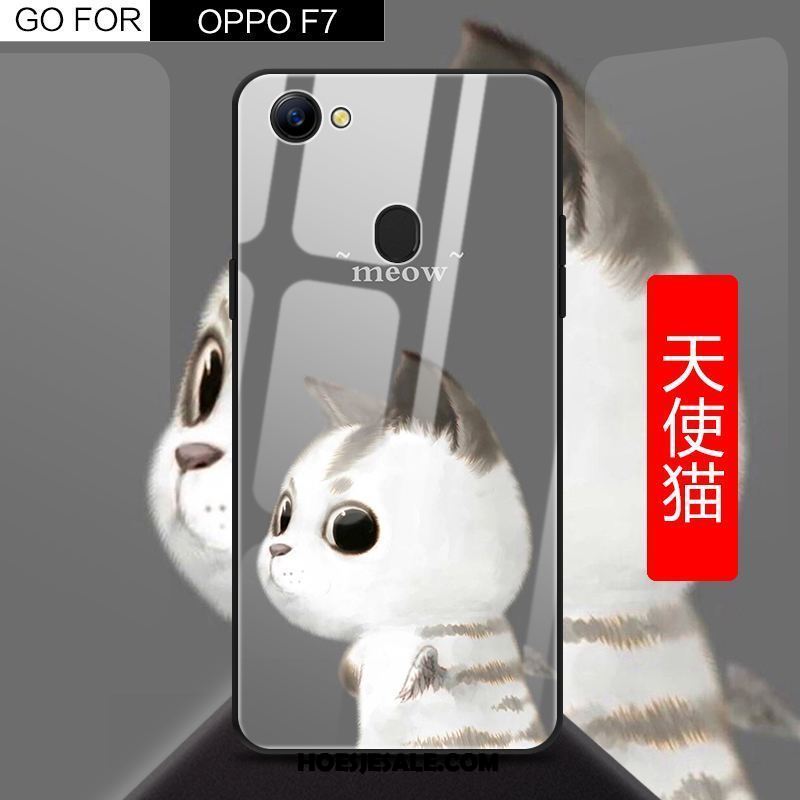 Oppo F7 Hoesje Mooie Glas Anti-fall Bescherming Siliconen Kopen