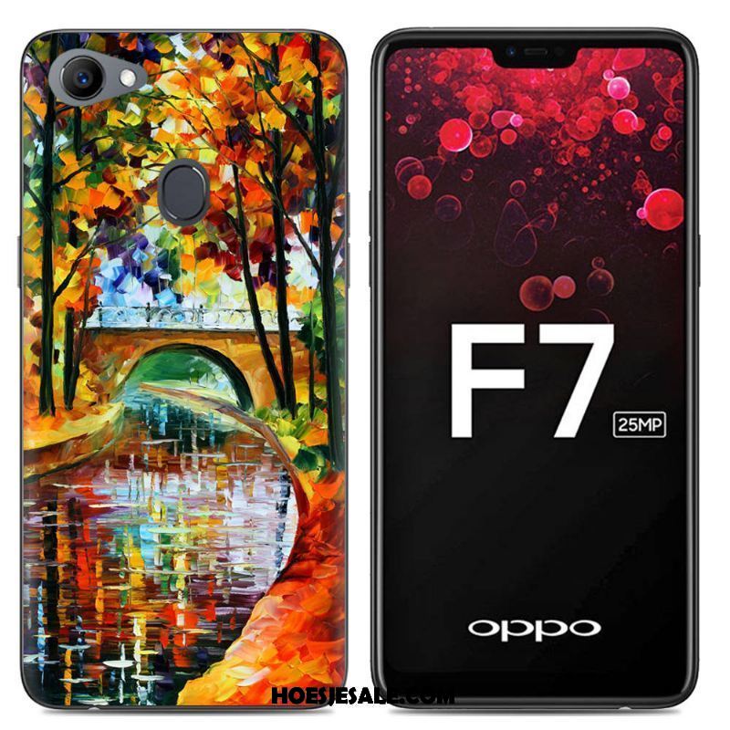 Oppo F7 Hoesje Siliconen Hoes Anti-fall Zacht Spotprent Kopen