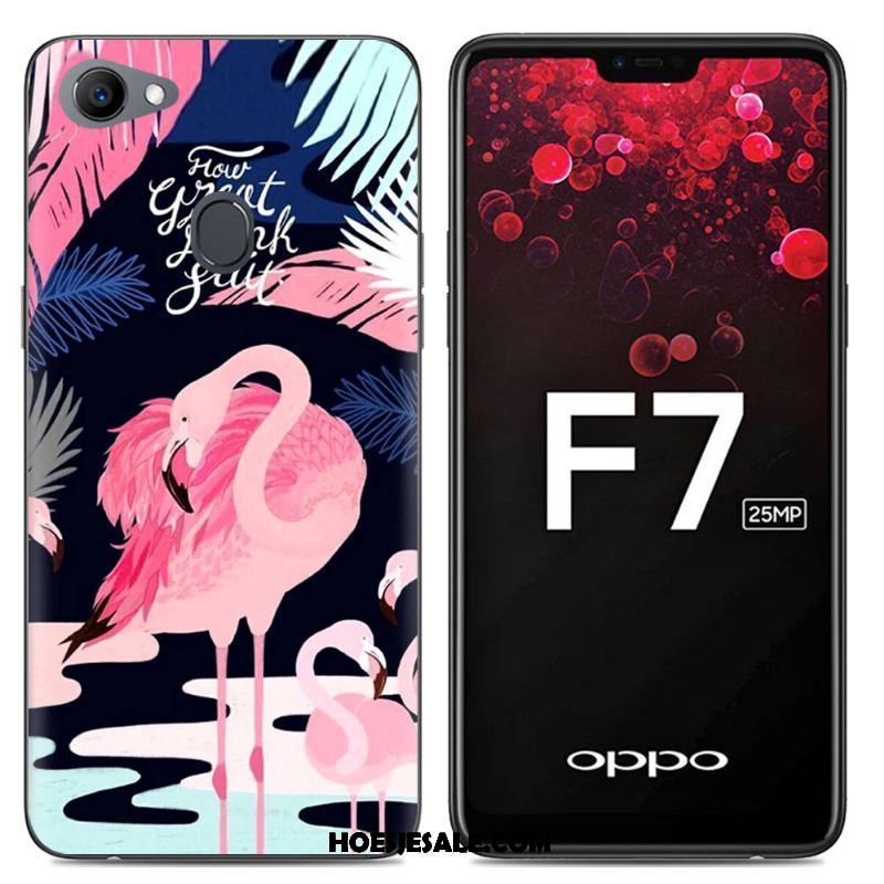 Oppo F7 Hoesje Siliconen Hoes Anti-fall Zacht Spotprent Kopen