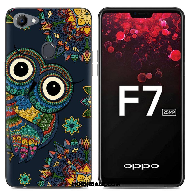 Oppo F7 Hoesje Siliconen Hoes Anti-fall Zacht Spotprent Kopen