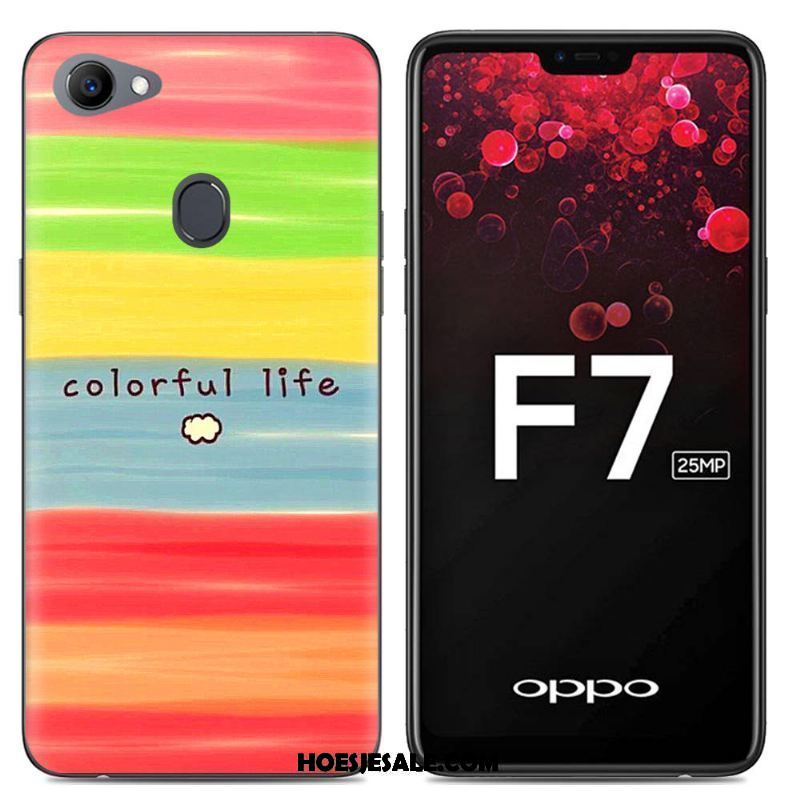 Oppo F7 Hoesje Siliconen Hoes Anti-fall Zacht Spotprent Kopen