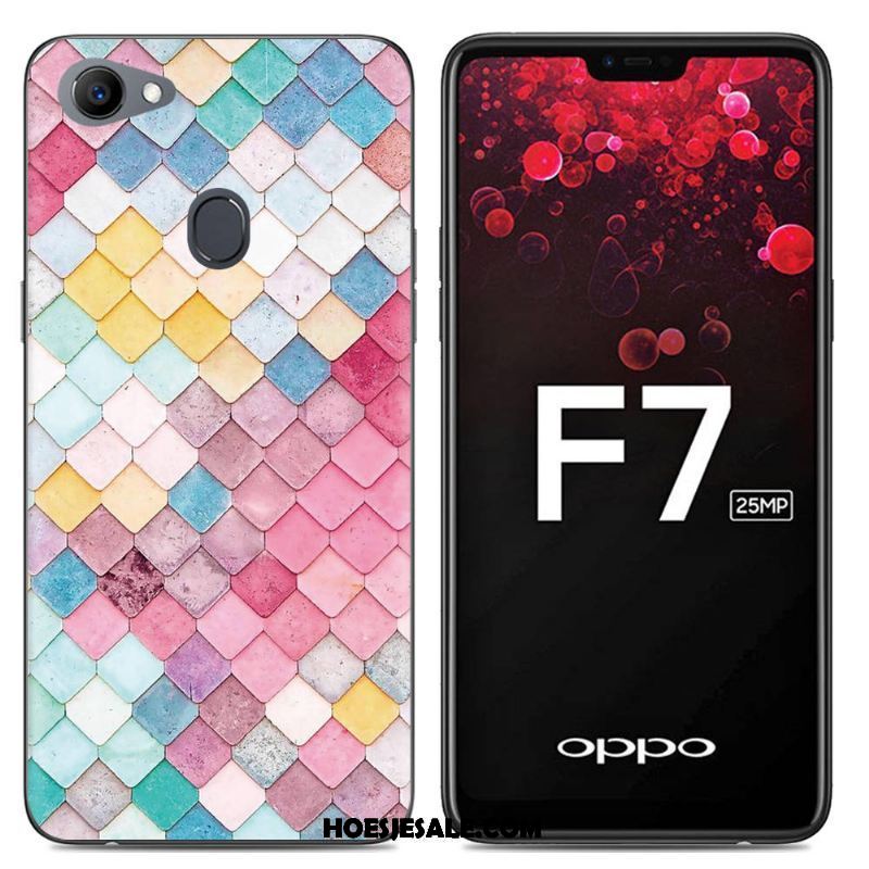 Oppo F7 Hoesje Siliconen Hoes Anti-fall Zacht Spotprent Kopen