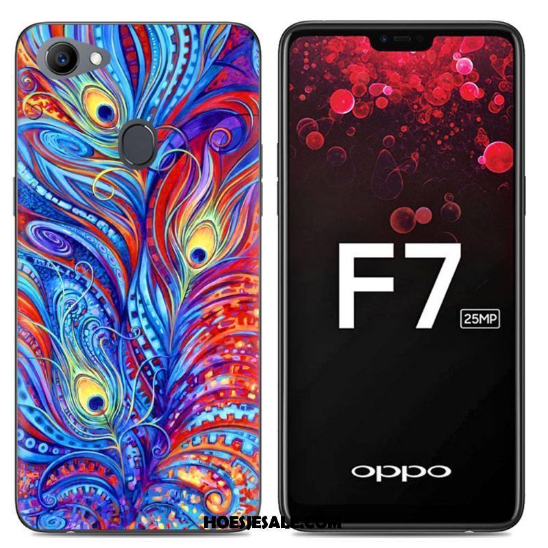 Oppo F7 Hoesje Siliconen Hoes Anti-fall Zacht Spotprent Kopen