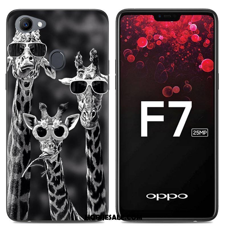 Oppo F7 Hoesje Siliconen Hoes Anti-fall Zacht Spotprent Kopen