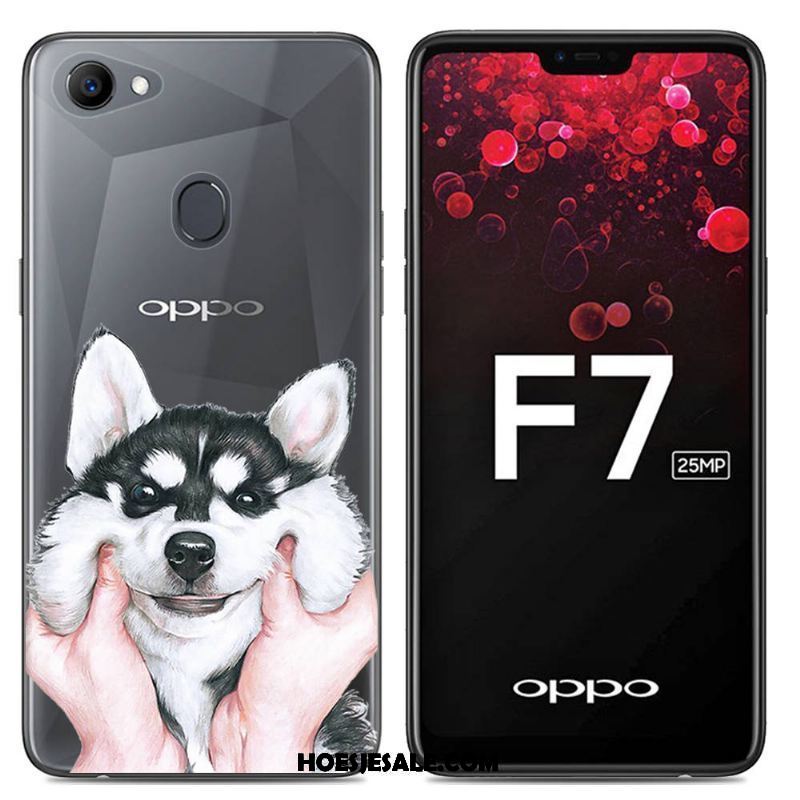 Oppo F7 Hoesje Siliconen Hoes Anti-fall Zacht Spotprent Kopen